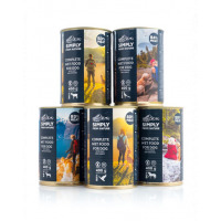 SIMPLY FROM NATURE Hrana umeda caini mix 5 arome 5 x 400g