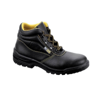 Bocanci de Protectie Rarau, Marimea 41, Negru, Spalt de Bovina Hidrofobizata, Intaritura Metalica Varf