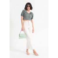 Bluza crop cu nasturi Eline