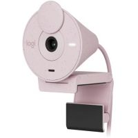 Camera web Logitech Brio 300, HD 1080p, 30 fps, Auto light correction, USB Type-C, Rose