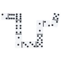 Joc - Domino, 28 piese albe | Goki