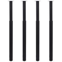 vidaXL Picioare de masă telescopice, 4 buc., negru, 710 mm-1100 mm