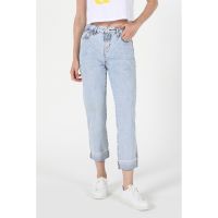 Blugi crop cu croiala dreapta