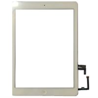 Touchscreen Digitizer Apple iPad 5 A1823 cu buton home si adeziv Alb Geam Sticla Tableta