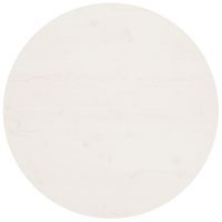 vidaXL Blat de masă, alb, Ø90x2,5 cm, lemn masiv de pin