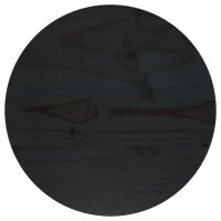vidaXL Blat de masă, negru, Ø30x2,5 cm, lemn masiv de pin