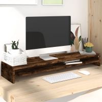 vidaXL Suport pentru monitor stejar fumuriu 100x24x13cm lemn prelucrat