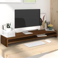 vidaXL Suport pentru monitor stejar maro 100x24x13 cm lemn prelucrat
