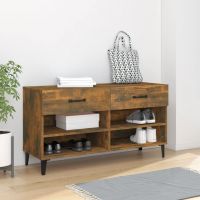 vidaXL Pantofar, stejar fumuriu, 102x35x55 cm, lemn compozit