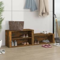 vidaXL Pantofar, stejar fumuriu, 150x35x45 cm, lemn prelucrat