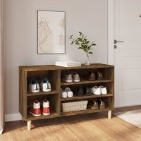 vidaXL Pantofar, stejar fumuriu, 102x36x60 cm, lemn prelucrat