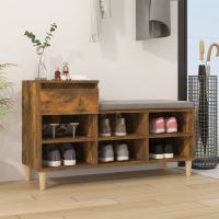vidaXL Pantofar, stejar fumuriu, 102x36x60 cm, lemn prelucrat