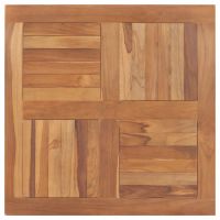vidaXL Blat de masă pătrat, 80 x 80 x 2,5 cm, lemn masiv de tec