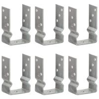 vidaXL Ancore de gard, 6 buc., argintiu, 9x6x15 cm, oțel galvanizat