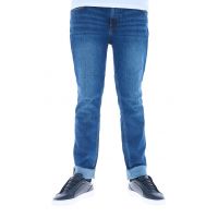 Blugi slim fit cu aspect decolorat