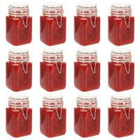 vidaXL Borcane din sticlă cu închidere ermetică, 12 buc., 260 ml