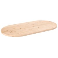 vidaXL Blat de masă, 90x45x2,5 cm, lemn masiv de pin, oval