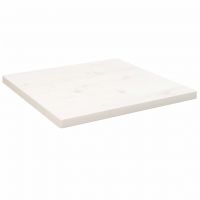 vidaXL Blat de masă, alb, 50x50x2,5 cm, lemn masiv de pin, pătrat