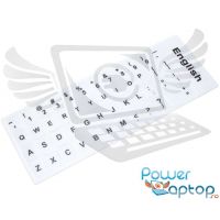 Sticker tastatura laptop layout Englezesc US alb