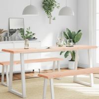 vidaXL Blat masă 180x50x(2-4) cm lemn stejar netratat contur organic