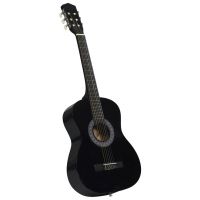 vidaXL Chitară clasică pentru începători și copii, negru, 3/4 36"