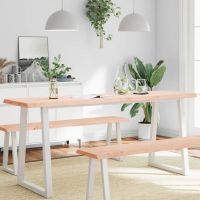 vidaXL Blat masă 180x40x(2-6) cm lemn stejar netratat contur organic