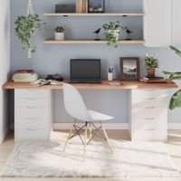 vidaXL Blat de masă maro 220x50x(2-4) cm, lemn masiv stejar tratat