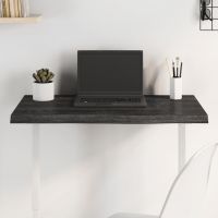 vidaXL Blat de masă maro 80x40x(2-4) cm, lemn masiv stejar tratat