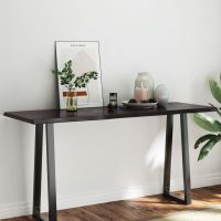 vidaXL Blat masă, 160x60x4 cm, gri, lemn stejar tratat contur organic