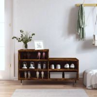 vidaXL Pantofar, stejar fumuriu, 102x36x60 cm, lemn prelucrat