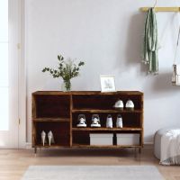 vidaXL Pantofar, stejar fumuriu, 102x36x60 cm, lemn prelucrat