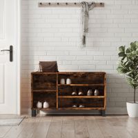 vidaXL Pantofar, stejar fumuriu, 102x36x60 cm, lemn prelucrat
