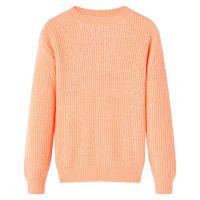 Pulover pentru copii tricotat portocaliu strălucitor 104