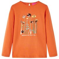 Tricou pentru copii cu mâneci lungi, portocaliu ars, 140