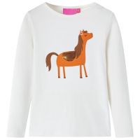 Tricou pentru copii cu mâneci lungi, ecru, 104