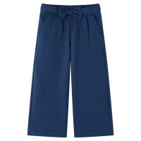 Pantaloni pentru copii cu picioare largi, bleumarin, 128
