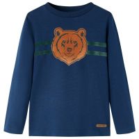 Tricou pentru copii cu mâneci lungi, bleumarin, 140