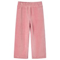Pantaloni de copii din velur, roz, 140