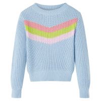 Pulover pentru copii tricotat, albastru, 128