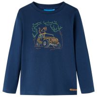 Tricou pentru copii cu mâneci lungi, bleumarin, 128