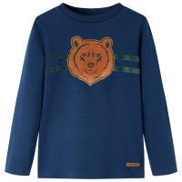 Tricou pentru copii cu mâneci lungi, bleumarin, 92