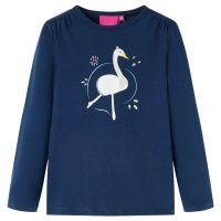 Tricou pentru copii cu mâneci lungi, bleumarin, 92