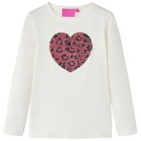 Tricou pentru copii cu mâneci lungi, ecru 116