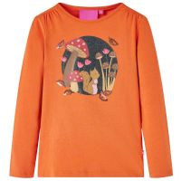 Tricou pentru copii cu mâneci lungi, portocaliu ars, 92