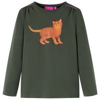 Tricou cu mâneci lungi pentru copii, kaki, 92
