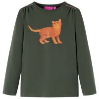Tricou cu mâneci lungi pentru copii, kaki, 116