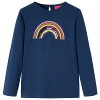 Tricou pentru copii cu mâneci lungi, bleumarin, 92