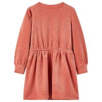 Rochie pentru copii cu mâneci lungi, roz mediu, 92