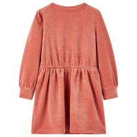 Rochie pentru copii cu mâneci lungi, roz mediu, 104