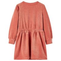 Rochie pentru copii cu mâneci lungi, roz mediu, 128